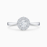 Solitario Rose de Diamantes 0,55 Cts. en Oro Blanco de 18 Kt