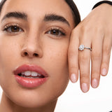 Rosette 0.75 ct Solitaire Diamond Ring in 18k White Gold