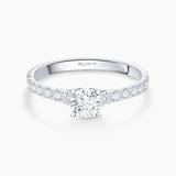 Solitario Ella de Diamantes 0,55 Cts. en Oro Blanco de 18 Kt