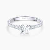 Solitario Ella de Diamantes 0,80 Cts. en Oro Blanco de 18 Kt