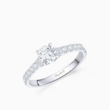 Solitario Ella de Diamantes 0,80 Cts. en Oro Blanco de 18 Kt