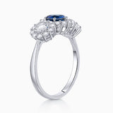 Nerissa Rose Sapphire and Diamond Ring in 18k White Gold