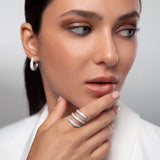 Tourbillon Diamond Ring in 18k White Gold