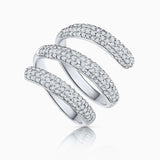 Tourbillon Diamond Ring in 18k White Gold