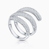 Tourbillon Diamond Ring in 18k White Gold