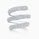 Tourbillon Diamond Ring in 18k White Gold