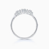 Rosette Trilogy Diamond Ring in 18k White Gold