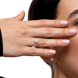 Rosette 0.48 ct Solitaire Diamond Ring in 18k White Gold