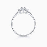 Rosette 0.48 ct Solitaire Diamond Ring in 18k White Gold