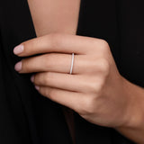 Anel de aliança de diamante Alina 0,15 Cts. em ouro branco 18 Kt