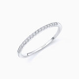 Anel de aliança de diamante Alina 0,15 Cts. em ouro branco 18 Kt