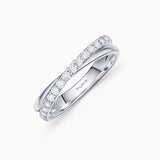Sortija Amara de Diamantes 0,50 Cts. en Oro Blanco de 18 Kt