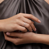 Solitario Claire de Diamante 0,15 Cts. en Oro Blanco de 18 Kt