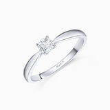 Solitario Claire de Diamante 0,15 Cts. en Oro Blanco de 18 Kt