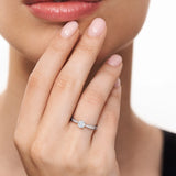 Solitario Claire de Diamante 0,40 Cts. en Oro Blanco de 18 Kt