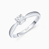 Claire 0.50 ct Solitaire Diamond Ring in 18k White Gold