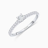 Odette Solitaire Diamante 0,40 Cts. em ouro branco 18 Kt