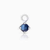Charm para Brinco de argola Sapphire Eternity Colors Circle em ouro branco 18K