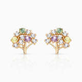Pendientes Arbol de la Vida Minzi en Oro Amarillo de 18 Kt