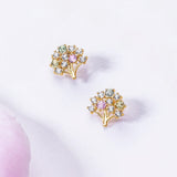 Pendientes Arbol de la Vida Minzi en Oro Amarillo de 18 Kt