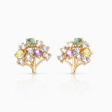 Pendientes Arbol de la Vida Minzi en Oro Amarillo de 18 Kt