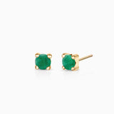 Brincos Eternity Colors Circle Emerald em ouro amarelo 18K