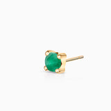 Brinco de piercing Eternity Colors Circle Emerald em ouro amarelo 18K