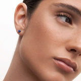 Eternity Colours Circle Sapphire Earrings in 18k White Gold
