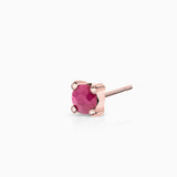 Brinco piercing de rubi Eternity Colors Circle em ouro rosa 18K