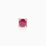 Brinco piercing de rubi Eternity Colors Circle em ouro rosa 18K