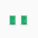 Pendientes de Esmeralda Baguette en Oro Amarillo de 18 Kt