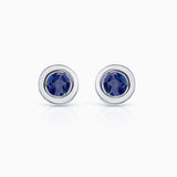 Stud Colours Sapphire Earrings 18k White Gold