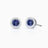 Stud Colours Sapphire Earrings 18k White Gold