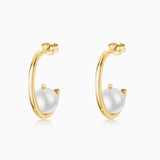 Brincos de meia argola Mabi Blet em ouro amarelo 18 K