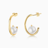 Brincos de meia argola Mabi Blet em ouro amarelo 18 K