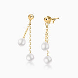 Brincos de pérolas Mabi Blet Drops em ouro amarelo 18 K