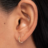 Brinco de piercing de argola punk em ouro amarelo 18 K