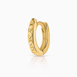 Brinco de piercing de argola punk em ouro amarelo 18 K