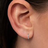 Pendiente Piercing Aro Punk en Oro Blanco de 18 Kt