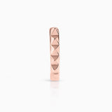 Brinco de piercing de argola punk em ouro rosa 18 K