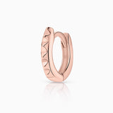 Brinco de piercing de argola punk em ouro rosa 18 K