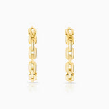 Links Hoop Earrings in 18k Yellow Gold