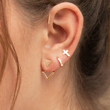 Pendientes Line en Oro Amarillo de 18 Kt