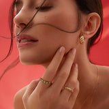 Pendientes Duomo Twist en Oro Amarillo de 18 Kt