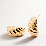 Pendientes Duomo Twist en Oro Amarillo de 18 Kt