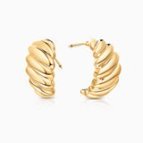 Pendientes Duomo Twist en Oro Amarillo de 18 Kt