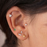 Pendiente Piercing Twist en Oro Amarillo de 18 Kt