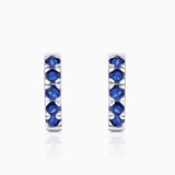 Pendientes Eternity Colors Bold de Zafiro en Oro Blanco de 18 Kt