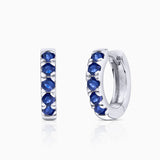 Pendientes Eternity Colors Bold de Zafiro en Oro Blanco de 18 Kt