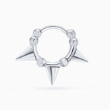 Brinco de piercing de argola Rox em ouro branco 18 K